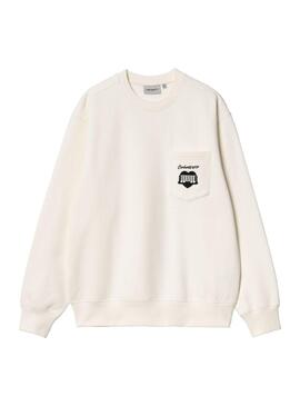 Sudadera Hombre Carhartt WIP Heart Train Blanca