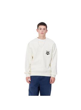 Sudadera Hombre Carhartt WIP Heart Train Blanca