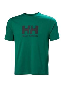 Camiseta Hombre Helly Hansen Logo 2.0 Verde