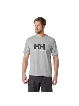 Camiseta Hombre Helly Hansen Logo 2.0 Gris