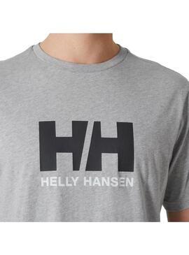 Camiseta Hombre Helly Hansen Logo 2.0 Gris