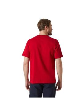 Camiseta Hombre Helly Hansen Logo 2.0 Rojo