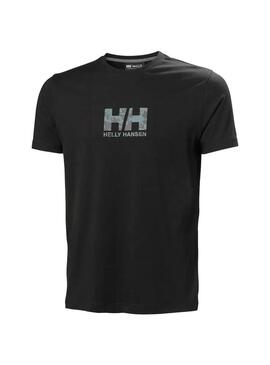 Camiseta Hombre Helly Hansen Core Graphic Negra