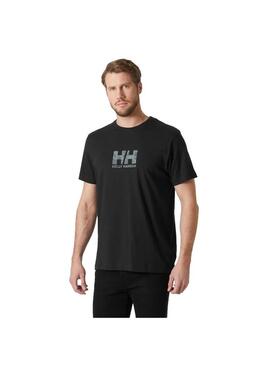 Camiseta Hombre Helly Hansen Core Graphic Negra