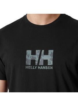 Camiseta Hombre Helly Hansen Core Graphic Negra