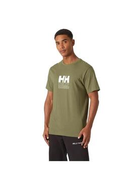 Camiseta Hombre Helly Hansen Core Graphic Verde