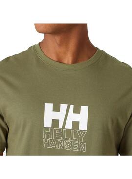 Camiseta Hombre Helly Hansen Core Graphic Verde