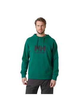 Sudadera Hombre Helly Hansen Logo Verde