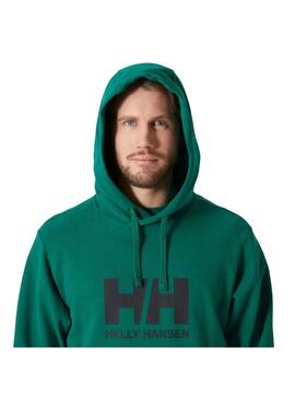 Sudadera Hombre Helly Hansen Logo Verde