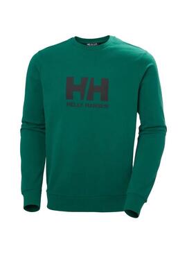 Sudadera Hombre Helly Hansen Logo Crew Verde