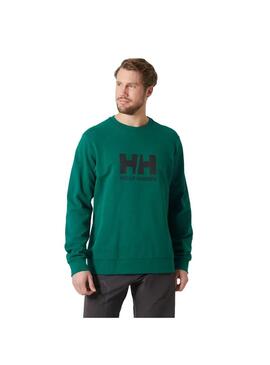 Sudadera Hombre Helly Hansen Logo Crew Verde