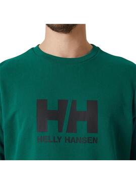 Sudadera Hombre Helly Hansen Logo Crew Verde