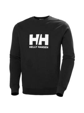 Sudadera Hombre Helly Hansen Logo Crew Negra