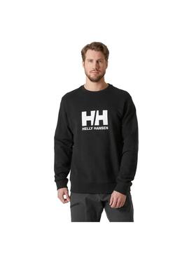 Sudadera Hombre Helly Hansen Logo Crew Negra