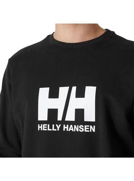 Sudadera Hombre Helly Hansen Logo Crew Negra