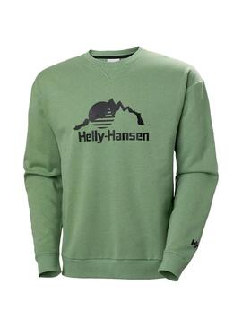 Sudadera Hombre Helly Hansen Yu Crew Sweater Verde