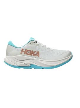 Zapatilla Mujer Hoka Rincon 4 Blanco Turquesa