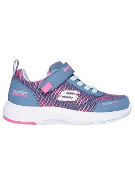 Zapatilla Skechers Niña Dynamic Tread Gris Rosa