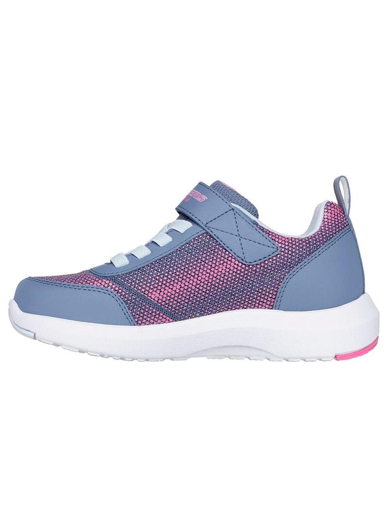 Zapatilla Skechers Niña Dynamic Tread Gris Rosa