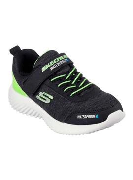 Zapatilla Niño Skechers Bounder Waterproff Negro