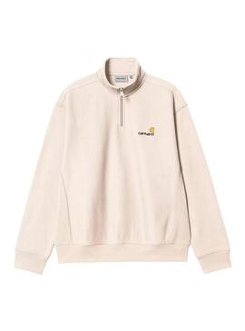 Sudadera Hombre Carhartt WIP Half Zip American Beige