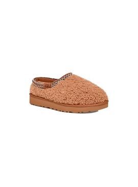 Zuecos Mujer Ugg Tasman Maxi Curly Chestnut Marron