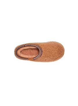 Zuecos Mujer Ugg Tasman Maxi Curly Chestnut Marron