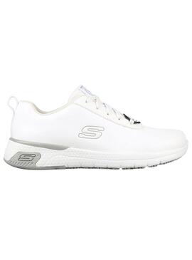 Zapatilla Mujer Skechers Trabajo Marsing Piel WHT