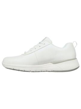 Zapatilla Mujer Skechers Trabajo Marsing Piel WHT