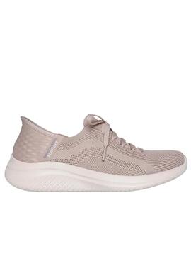 Zapatilla Mujer Skechers Ultra Flex Beige