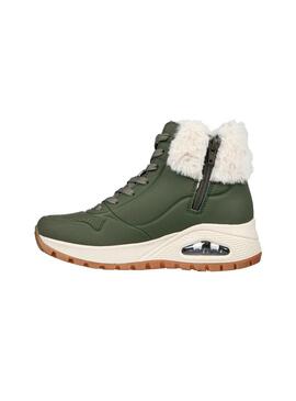 Bota Mujer Skechers Uno Rugged Verde