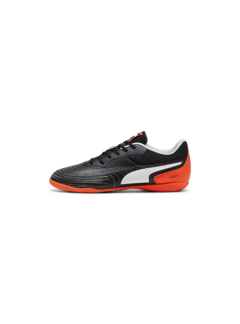 Zapatilla sala Niño Puma Truco III Negra Naranja