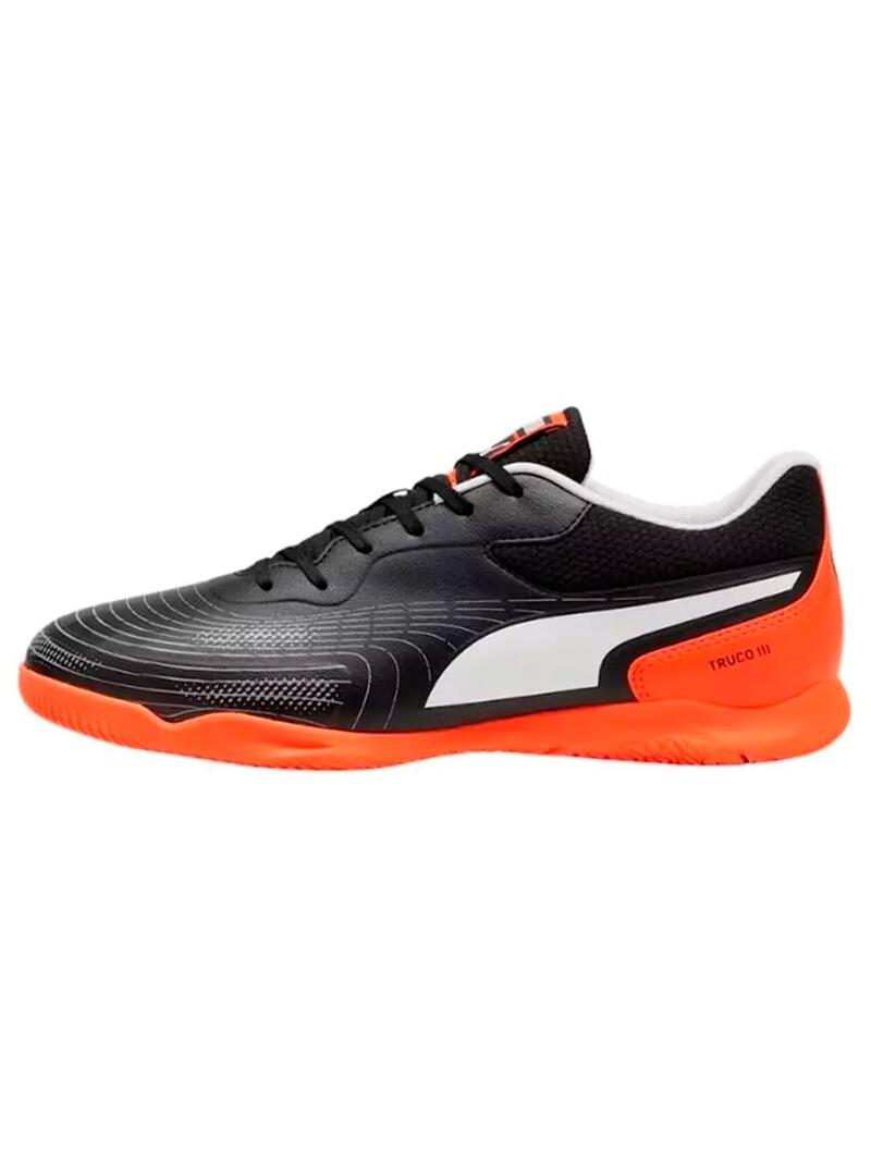 Bota Sala Hombre Puma Truco III Negra Naranja