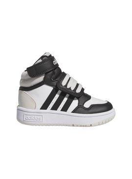 Zapatilla Niño/a adidas Hoops Mid Blanco Negro