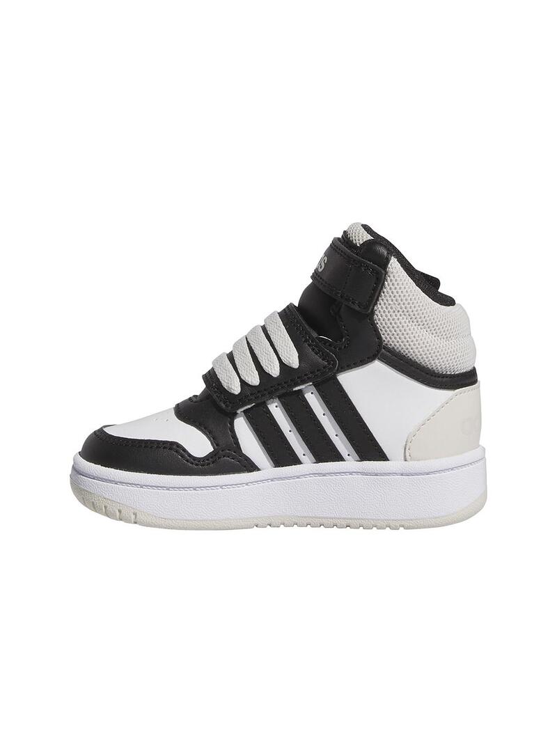 Zapatilla Niño/a adidas Hoops Mid Blanco Negro