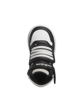 Zapatilla Niño/a adidas Hoops Mid Blanco Negro