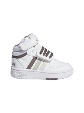 Zapatilla Niño/a adidas Hoops Mid Blanco Marron