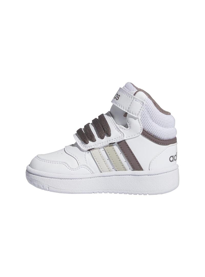 Zapatilla Niño/a adidas Hoops Mid Blanco Marron