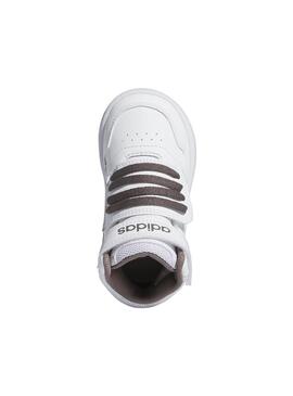 Zapatilla Niño/a adidas Hoops Mid Blanco Marron