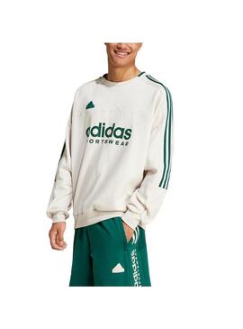 Sudadera Hombre adidas Tiro Fl Crew Gris Verde