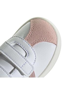 Zapatilla Niña/o adidas VL Court Blanca Rosa