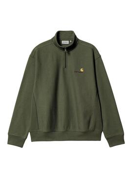 Sudadera Hombre Carhartt WIP Half Zip American Verde