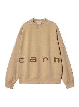 Sudadera Hombre Carhartt WIP Felt Script Sweat Marrón