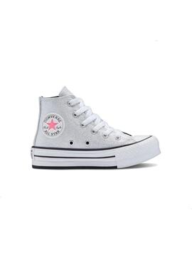 Zapatilla Niña Converse Lift Hi Plata