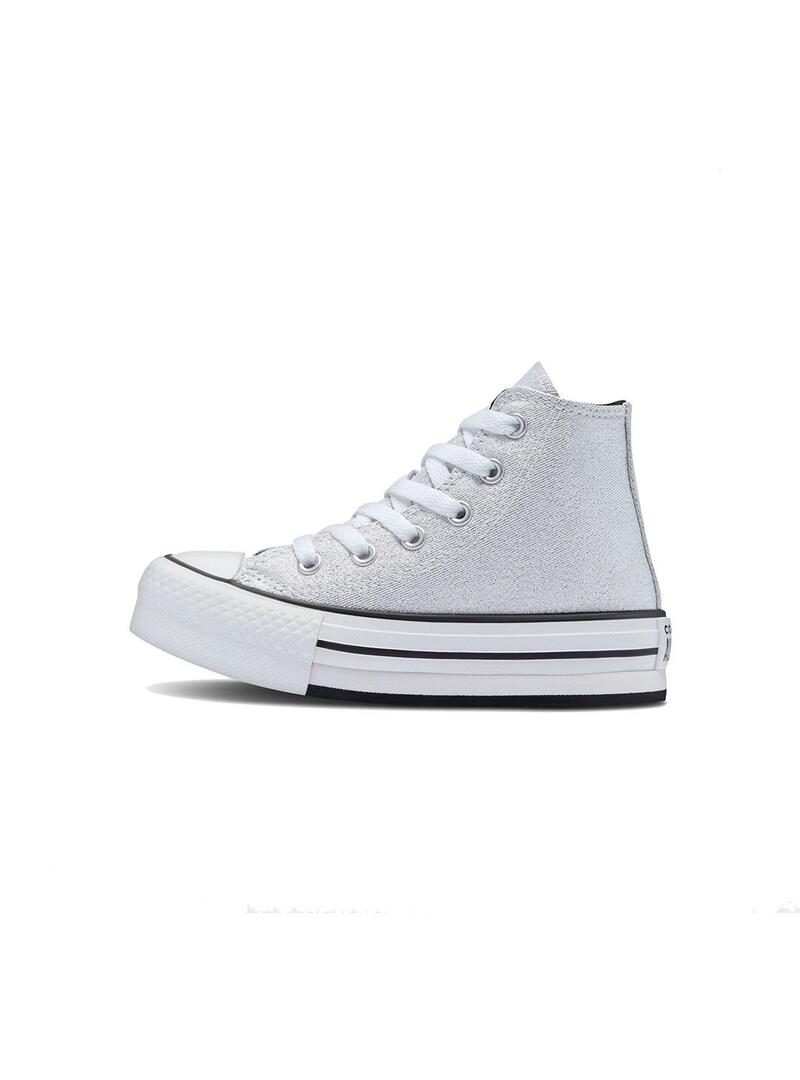 Zapatilla Niña Converse Lift Hi Plata