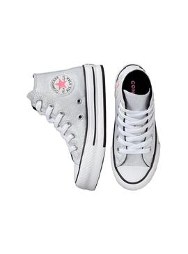 Zapatilla Niña Converse Lift Hi Plata