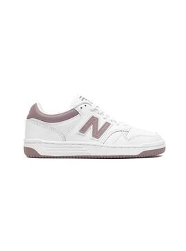 Zapatilla Niña/o New Balance 480 Blanca Lila