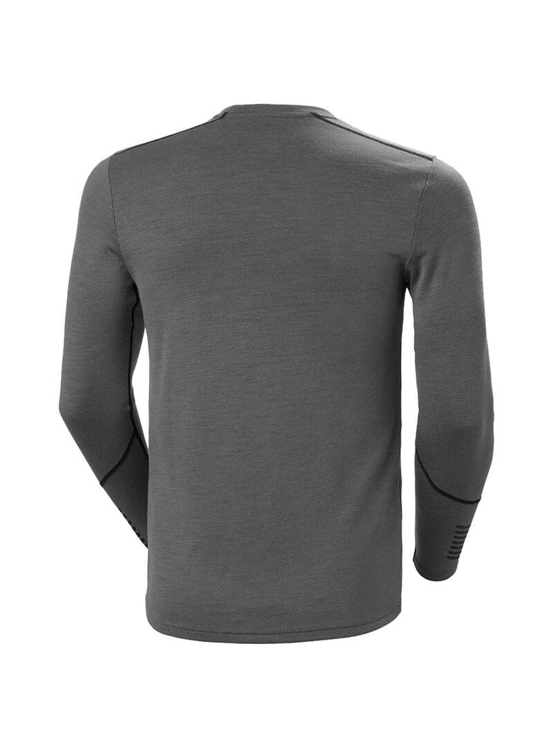 Camiseta Termica Hombre Helly Hansen Lifa Merino Gris