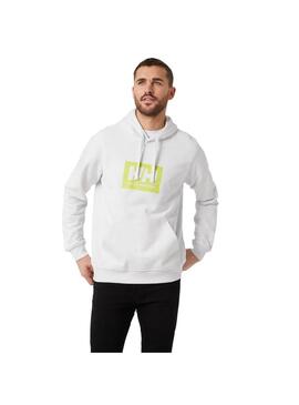 Sudadera Hombre Helly Hansen Box Hoodie Gris Claro