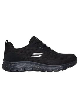 Zapatilla Mujer Skechers Flex Appeal Negro Waterpr